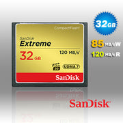 SanDisk 32GB Extreme CompactFlash Card with (write) 85MB/s and (Read)120MB/s - SDCFXSB-032G V28-FFCSAN32GCFEB120
