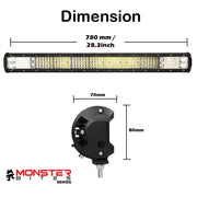 28 inch Philips LED Light Bar Quad Row Combo Beam 4x4 Work Driving Lamp 4wd V94-4X4-LB3M-L28HS