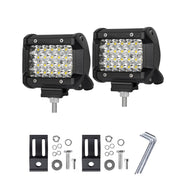 Pair 4 inch Spot LED Work Light Bar Philips Quad Row 4WD 4X4 Car Reverse Driving V94-4X4-WORK18SL4-W*2