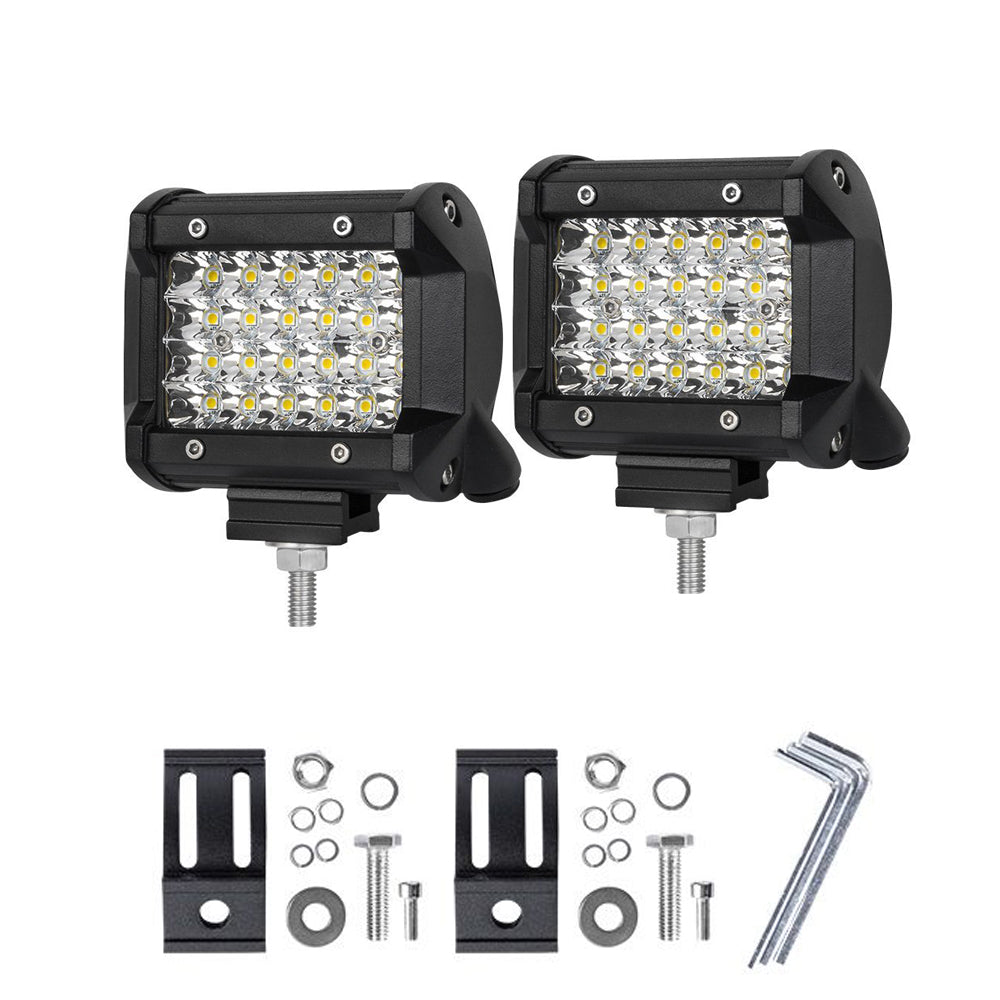 Pair 4 inch Spot LED Work Light Bar Philips Quad Row 4WD 4X4 Car Reverse Driving V94-4X4-WORK18SL4-W*2