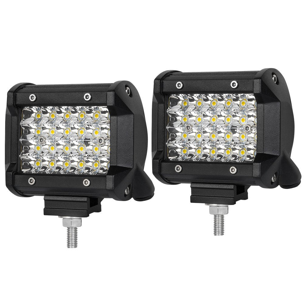 Pair 4 inch Spot LED Work Light Bar Philips Quad Row 4WD 4X4 Car Reverse Driving V94-4X4-WORK18SL4-W*2