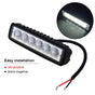 2 x 6inch 18W LED Work Light Bar Driving Lamp Flood Truck Offroad MINING UTE 4WD V94-4X4-WORK65W-181*2