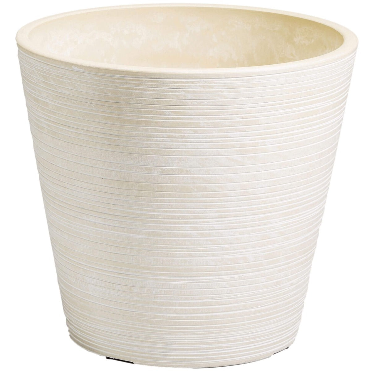Cream and White Engraved Pot 17cm V77-9550017
