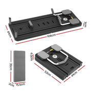 Everfit Pilates Board Foldable Reformer Multi Functional Exercise Trainer Black