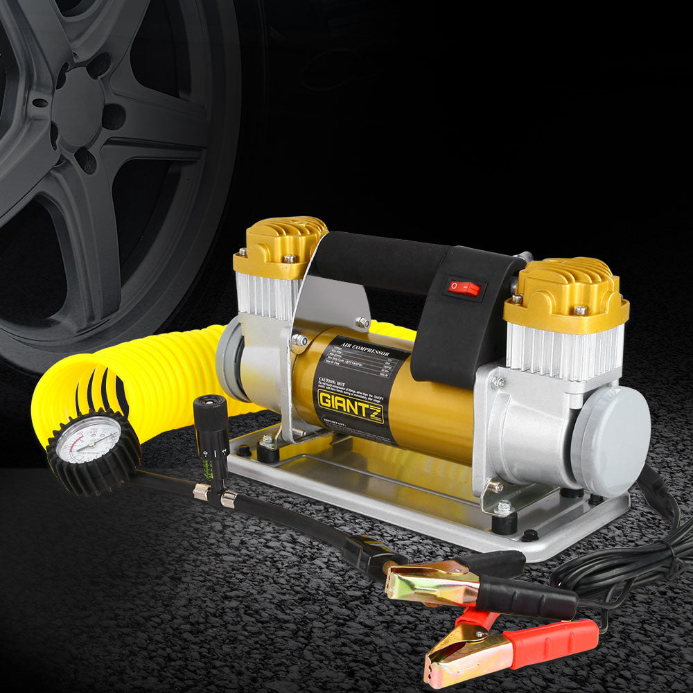Giantz Air Compressor 12V 4x4 Tyre 200L/MIN Deflator Inflator Car Truck Portable AC-200L-GD