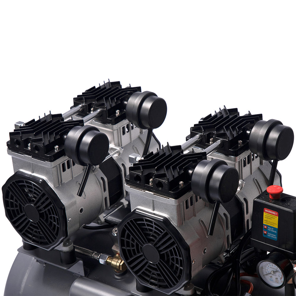 Giantz 50L Air Compressor 200L/min 3.0HP Oil-Free Quiet Electric Portable Air Inflator AC-200L-XL-GY