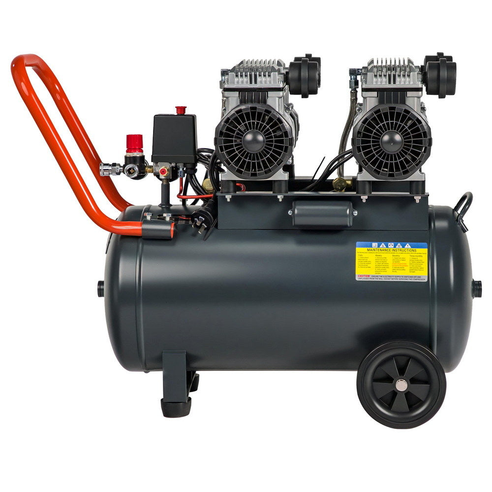 Giantz 50L Air Compressor Quiet 3.0HP Oil-Free Portable Tyre Inflator 200L/Min AC-50L-N-XL-GY