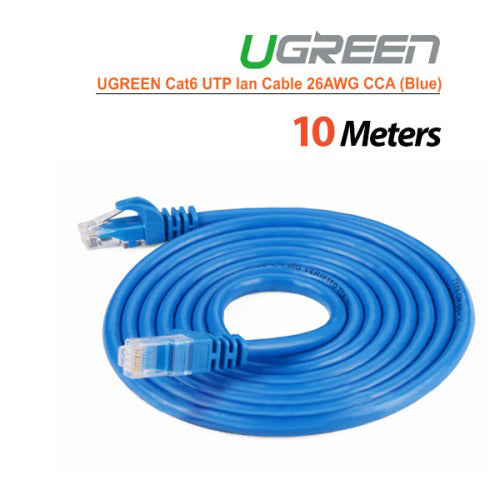 UGREEN Cat6 UTP lan cable blue color 26AWG CCA 10M (11205) V28-ACBUGNCAT6M10