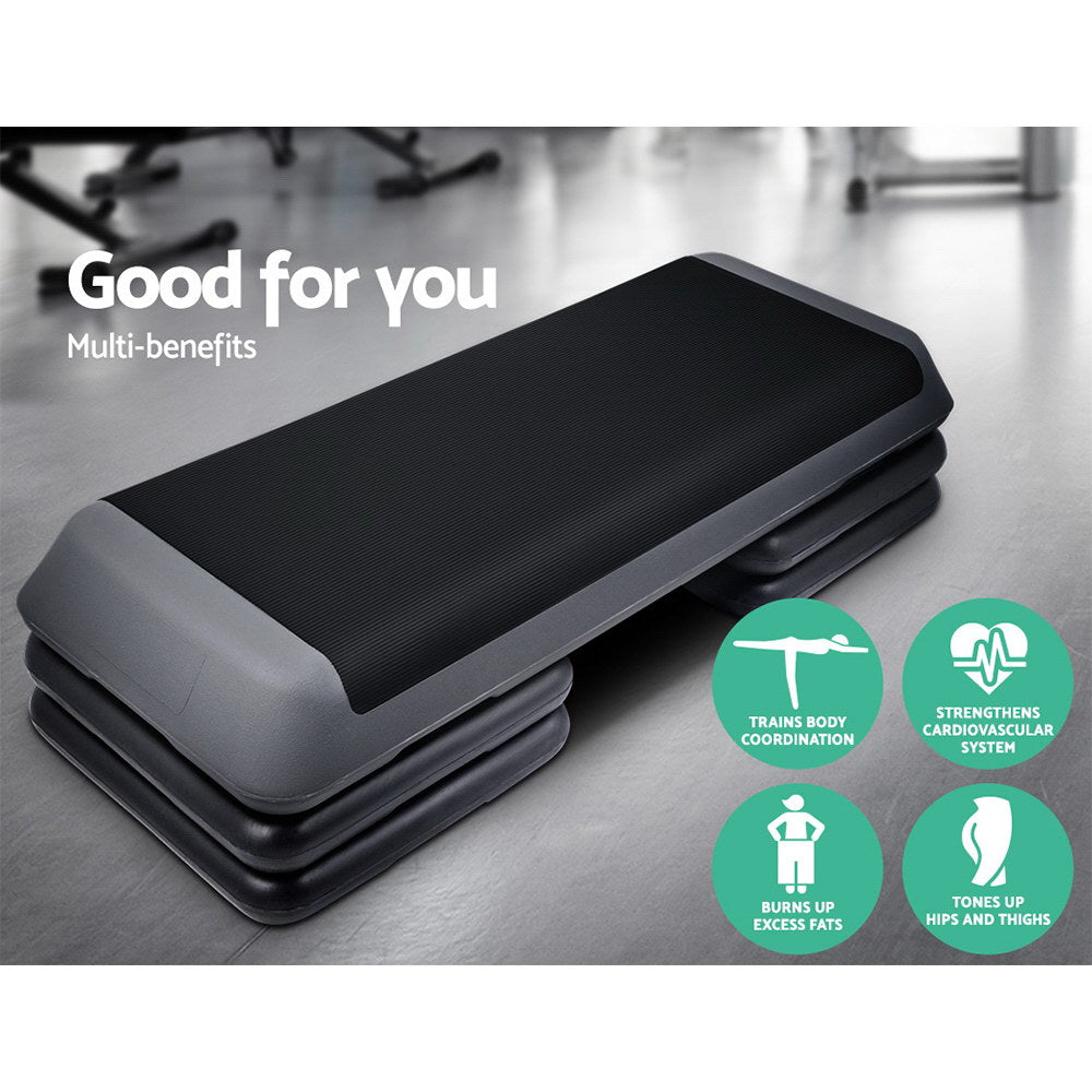 Everfit 3 Level Aerobic Step Exercise Stepper 110cm Gym Home Fitness AES-T001B