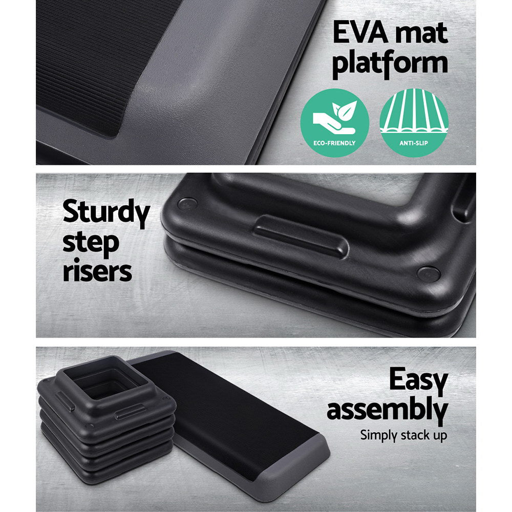 Everfit 3 Level Aerobic Step Exercise Stepper 110cm Gym Home Fitness AES-T001B