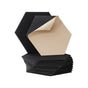 Alpha Acoustic Foam 12pcs 35x30x0.9cm Soundproof Absorption Panel Adhesive Black AF-HEX-12-BK