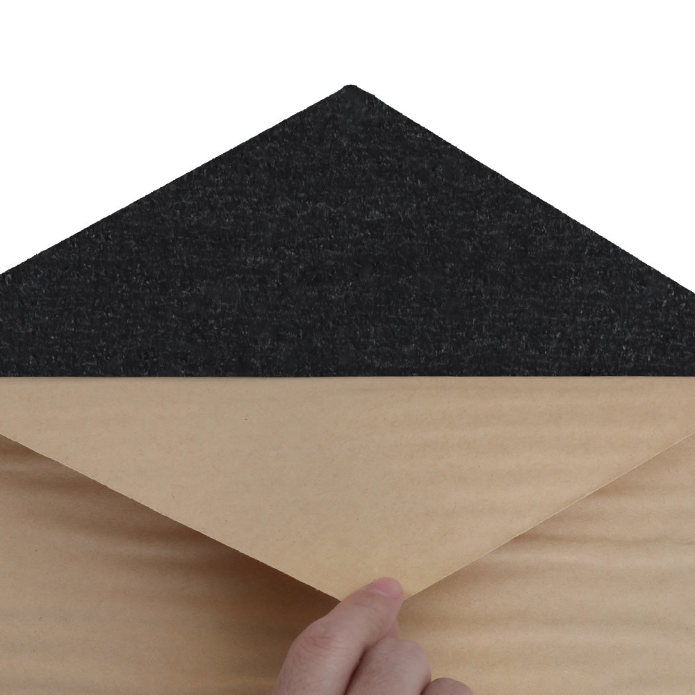 Alpha Acoustic Foam 12pcs 35x30x0.9cm Soundproof Absorption Panel Adhesive Black AF-HEX-12-BK