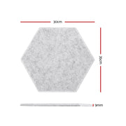 Alpha Acoustic Foam 12pcs 35x30x0.9cm Soundproof Absorption Panel Adhesive Grey AF-HEX-12-GR
