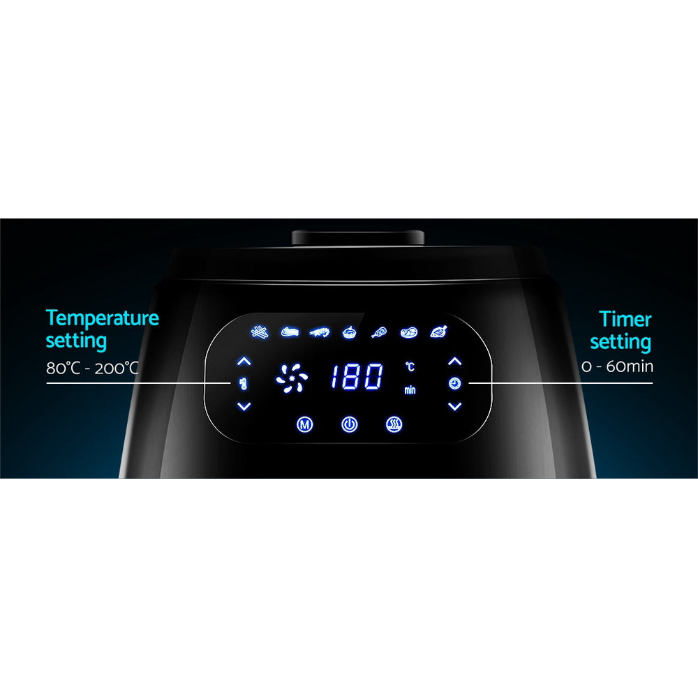 Devanti Air Fryer 8.5L LCD Fryers AF-K-E902-BK