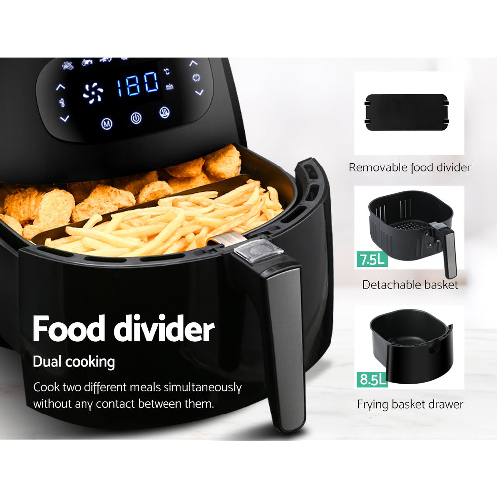 Devanti Air Fryer 8.5L LCD Fryers AF-K-E902-BK