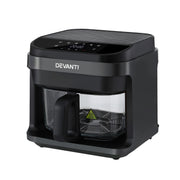 Devanti Air Fryer 5.5L Touch Control Electric Cooker 1200W Black AF-K-F-39TX-GLS-BK