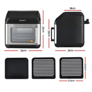 Devanti Air Fryer 13L LCD Fryers Oven AF-K-G-13L-BK