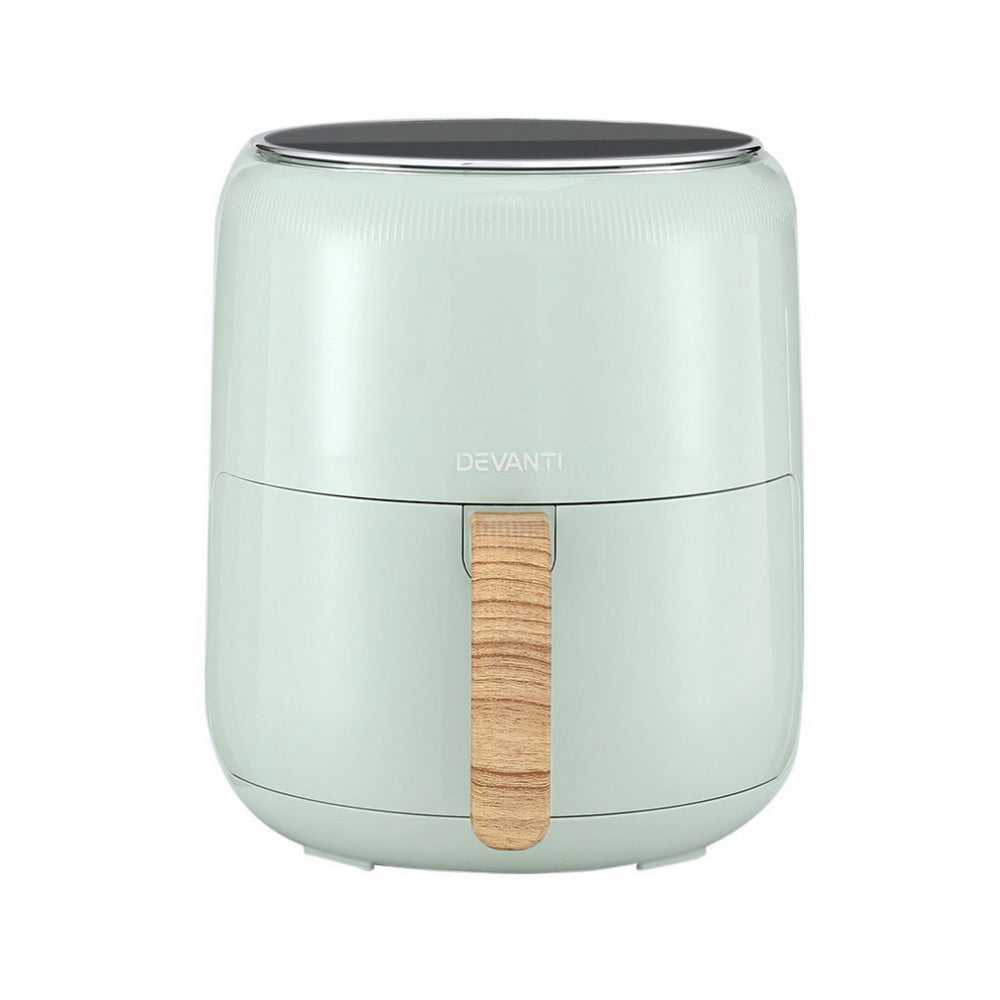 Devanti 5L Air Fryer Touch Control 1700W Green AF-K-G-5L-BU