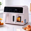 Devanti Air Fryer 9L Dual Zone Fryers 2600W Pink AF-K-J-902DT-PK