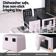 Devanti Air Fryer 9L Dual Zone Fryers 2600W Pink AF-K-J-902DT-PK