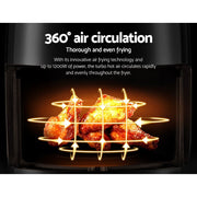 Devanti Air Fryer 2.5L Knob Fryers AF-K-J-NA2M-BK