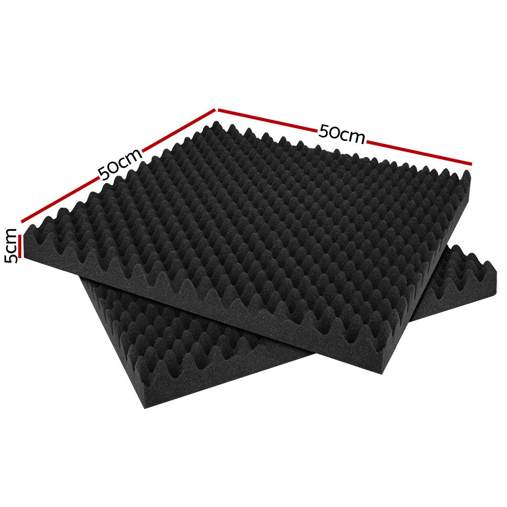 Alpha Acoustic Foam 40pcs 50x50x5cm Sound Absorption Proofing Panels Eggshell AFB-EGG-40