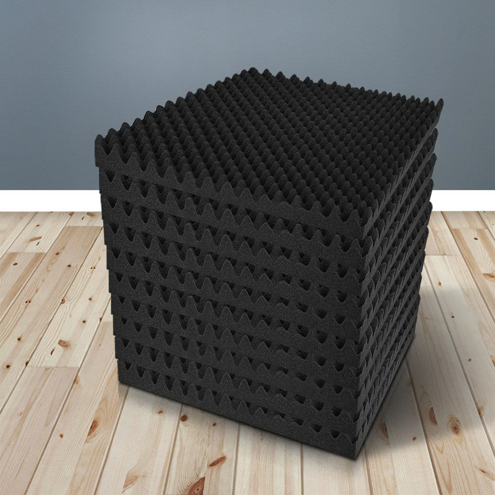 Alpha Acoustic Foam 60pcs 50x50x5cm Sound Absorption Proofing Panels Eggshell AFB-EGG-60