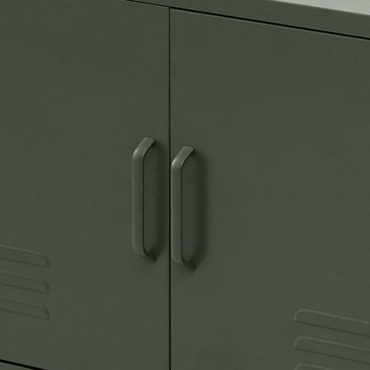 Artiss Buffet Sideboard Metal Cabinet - BASE Green AI-LOCKER-LD-GN