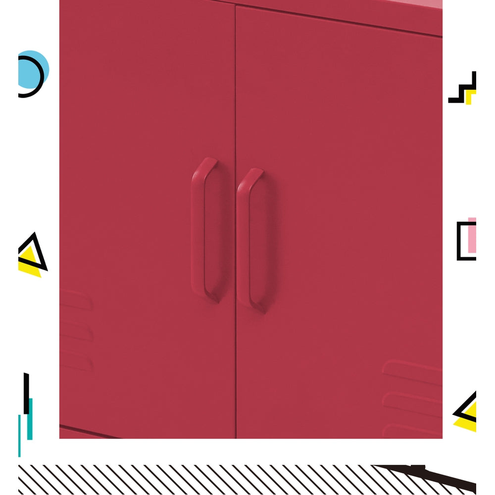 Artiss Buffet Sideboard Metal Cabinet - BASE Pink AI-LOCKER-LD-PK