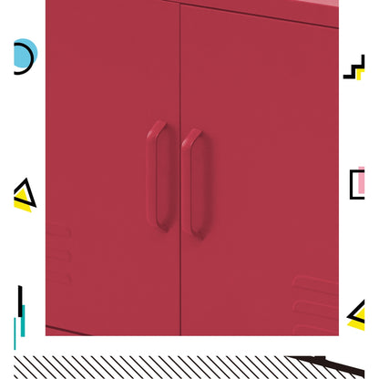 Artiss Buffet Sideboard Metal Cabinet - BASE Pink AI-LOCKER-LD-PK