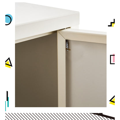 Artiss Buffet Sideboard Metal Cabinet - BASE White AI-LOCKER-LD-WH
