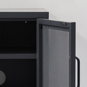 ArtissIn Bedside Table Mesh Door Cabinet - Black AI-LOCKER-M-SH-BK
