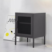 ArtissIn Bedside Table Mesh Door Cabinet - Black AI-LOCKER-M-SH-BK