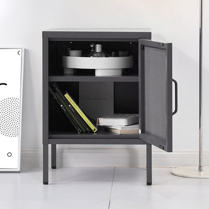 ArtissIn Bedside Table Mesh Door Cabinet - Black AI-LOCKER-M-SH-BK