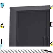 Artiss Buffet Sideboard Metal Cabinet - SWEETHEART Charcoal AI-LOCKER-MI-BK