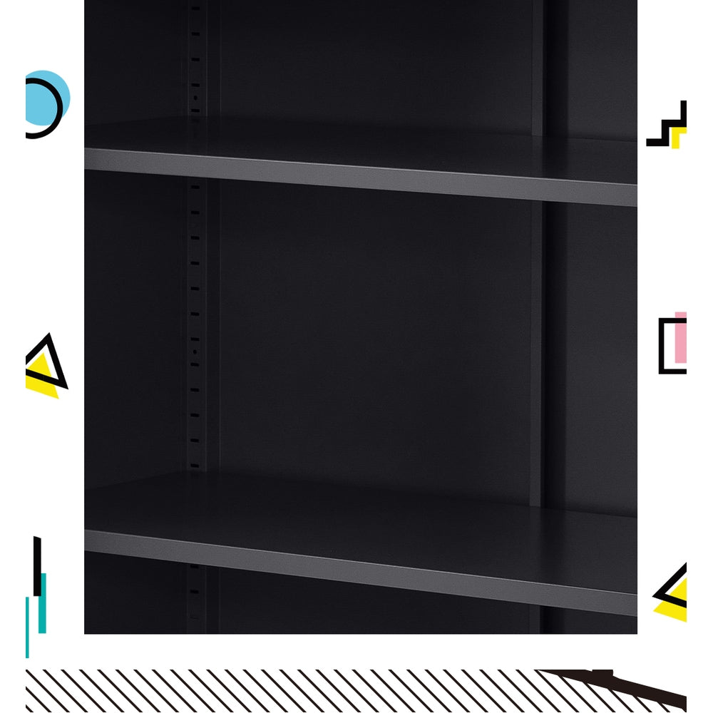Artiss Buffet Sideboard Metal Cabinet - SWEETHEART Charcoal AI-LOCKER-MI-BK