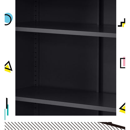 Artiss Buffet Sideboard Metal Cabinet - SWEETHEART Charcoal AI-LOCKER-MI-BK