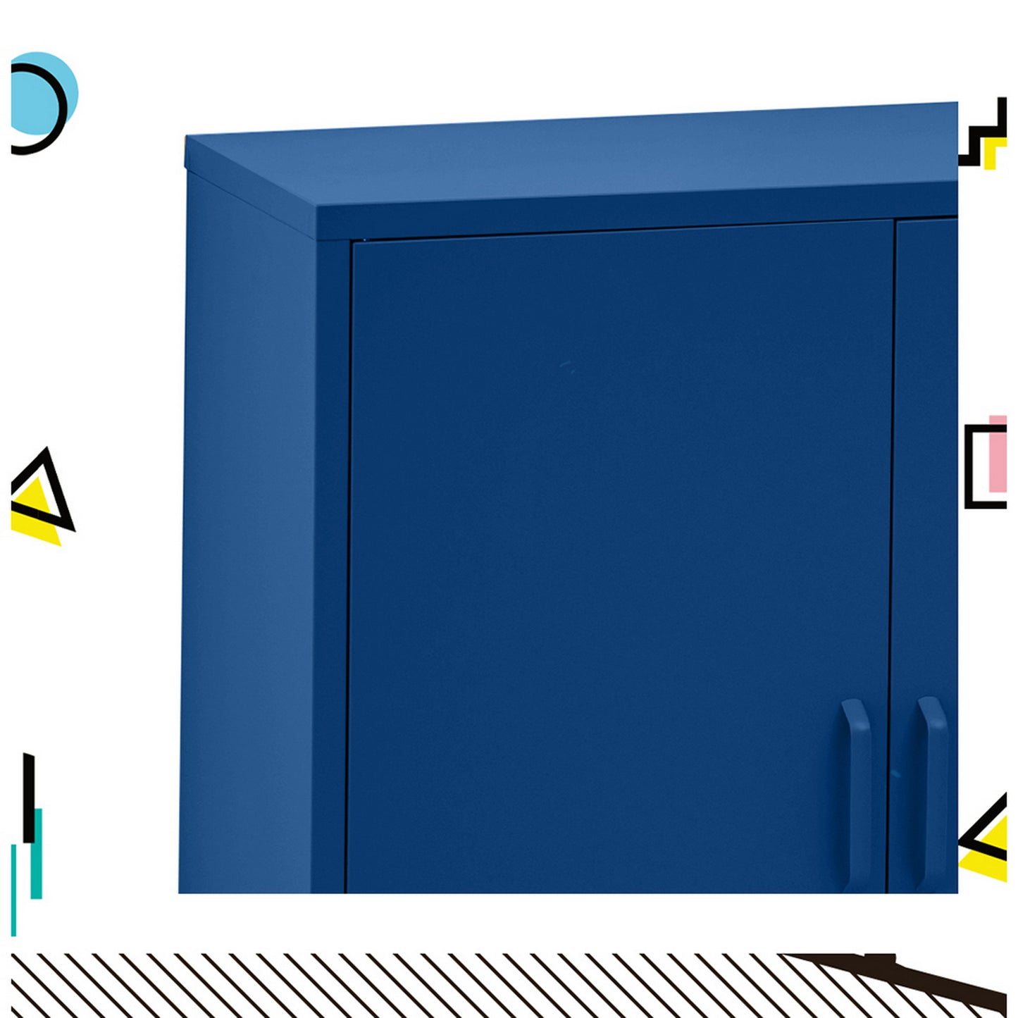 Artiss Buffet Sideboard Metal Cabinet - SWEETHEART Blue AI-LOCKER-MI-BL
