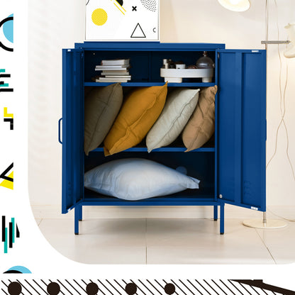 Artiss Buffet Sideboard Metal Cabinet - SWEETHEART Blue AI-LOCKER-MI-BL