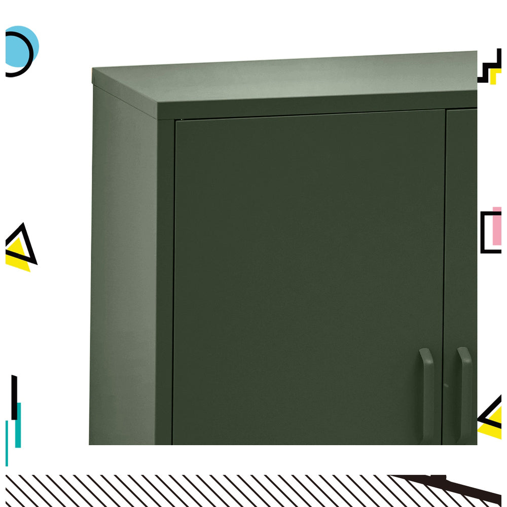 Artiss Buffet Sideboard Metal Cabinet - SWEETHEART Green AI-LOCKER-MI-GN