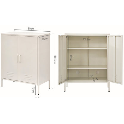 Artiss Buffet Sideboard Metal Cabinet - SWEETHEART White AI-LOCKER-MI-WH