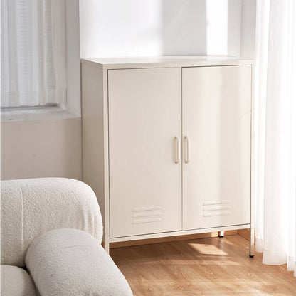 Artiss Buffet Sideboard Metal Cabinet - SWEETHEART White AI-LOCKER-MI-WH