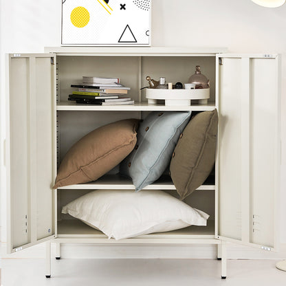 Artiss Buffet Sideboard Metal Cabinet - SWEETHEART White AI-LOCKER-MI-WH