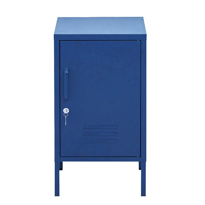 Artiss Bedside Table Metal Cabinet - Blue AI-LOCKER-SH-BL