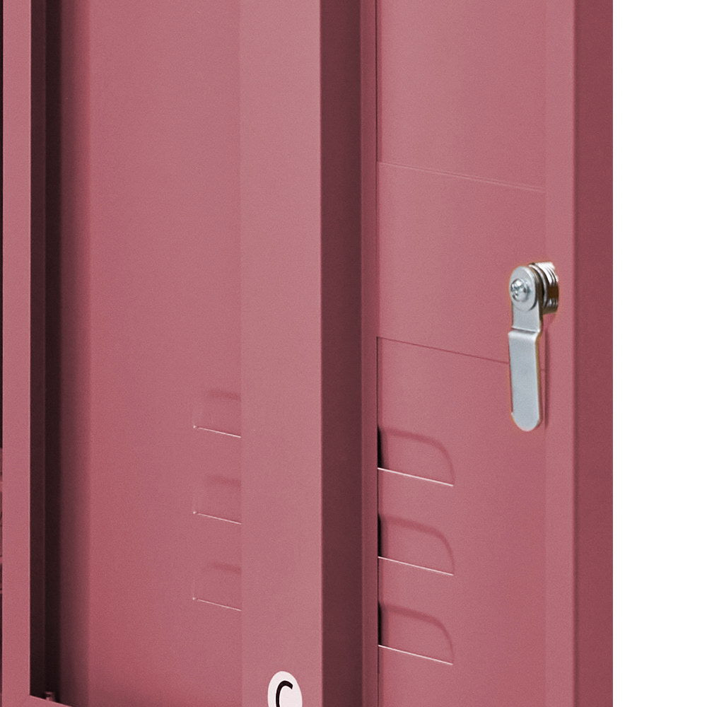ArtissIn Bedside Table Metal Cabinet - MINI Pink AI-LOCKER-SH-PK