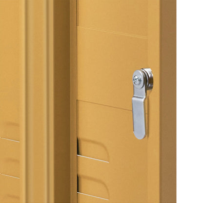 Artiss Bedside Table Metal Cabinet - Yellow AI-LOCKER-SH-YE
