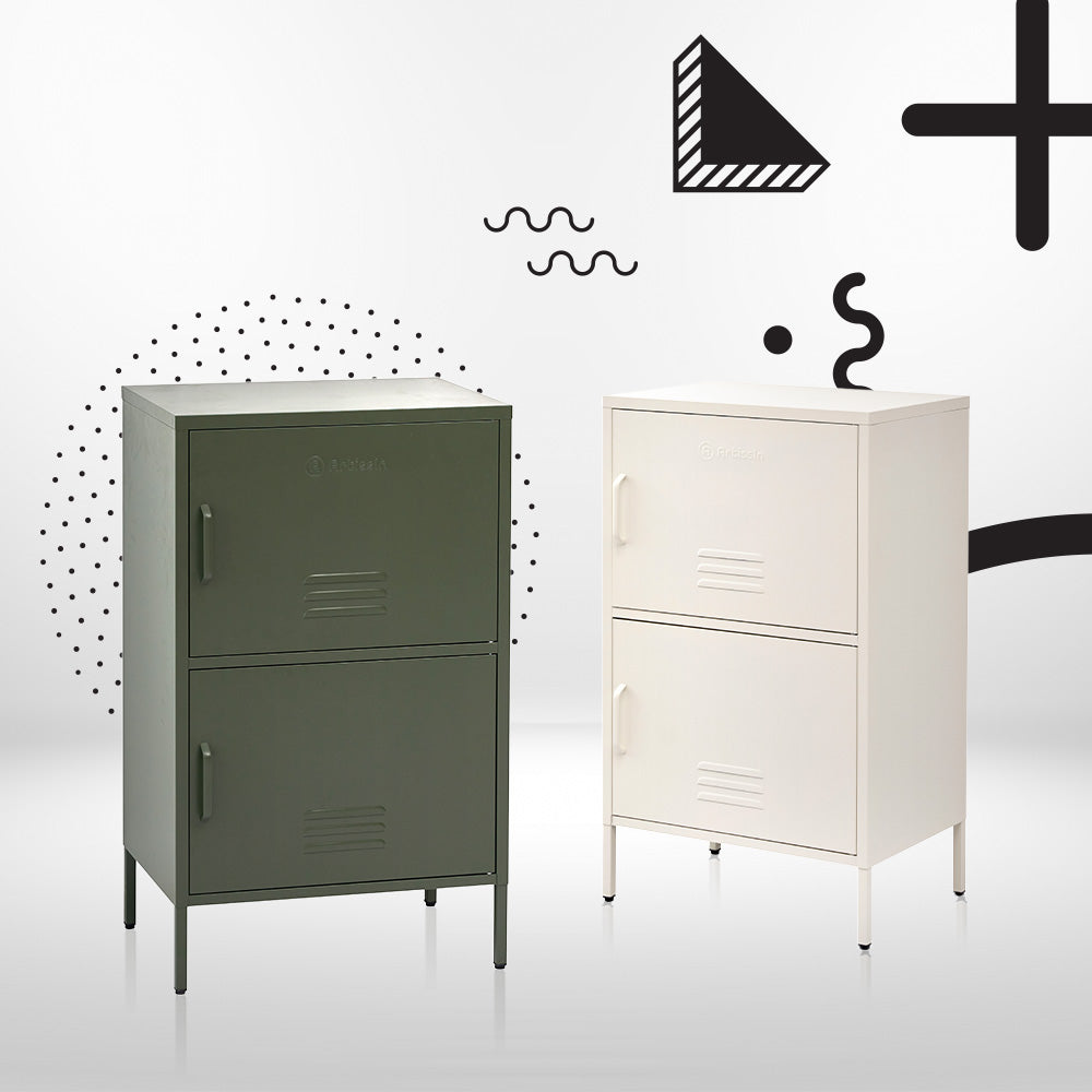 Artiss Buffet Sideboard Metal Cabinet - DOUBLE Green AI-LOCKER-SMI-GN