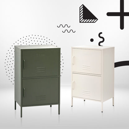 Artiss Buffet Sideboard Metal Cabinet - DOUBLE Green AI-LOCKER-SMI-GN