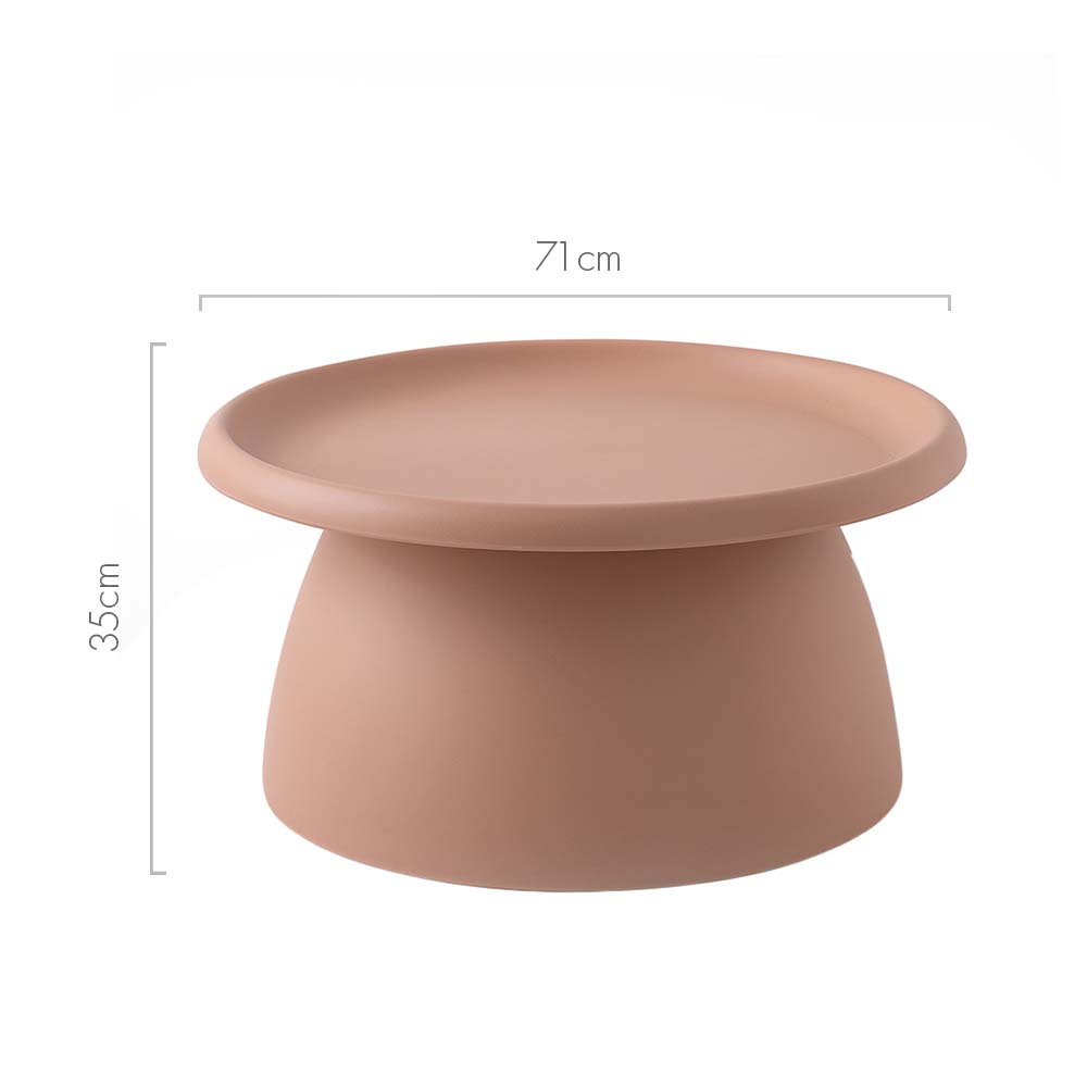 Artiss Coffee Table Round 71CM Plastic Pink AI-PP-CT-L-PK