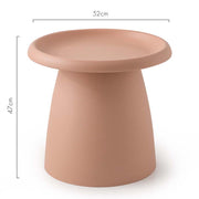 ArtissIn Coffee Table Round 52CM Plastic Pink AI-PP-CT-S-PK